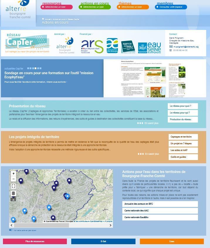 La page web du réseau CapTer fait peau neuve 