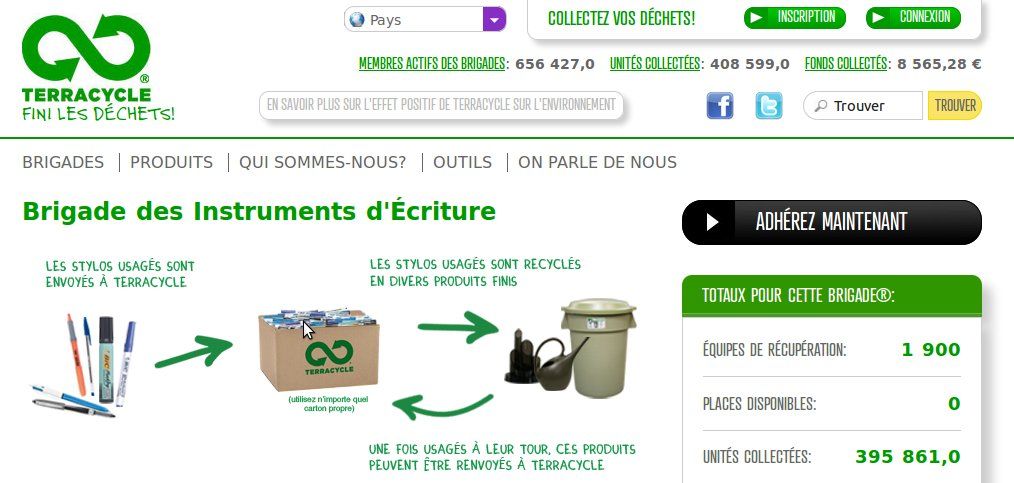 Alterre point de collecte de vos déchets d'écriture !