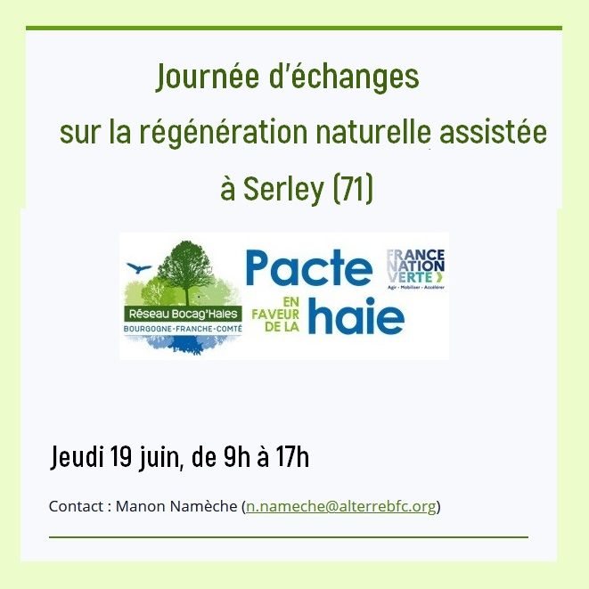 📅 Journée d'échanges Pacte - Bocag'haies à Serley (71)
